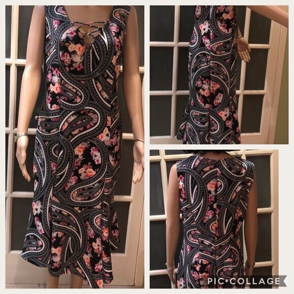 𝅺BISOU Bisou sleeveless floral dress - Picture 2 of 2